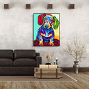 Painting By Numbers Kit DIY Color Dog Hand Painted Canvas Oil Art Picture