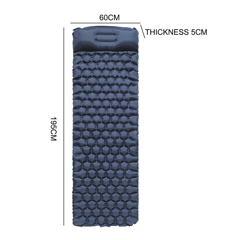 Camping Sleeping Pad Inflatable Air Mattress Outdoor Picnic Waterproof Cushion