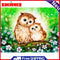 Akaddy 5D DIY Diamond Painting Cute Birds Cross Stitch Embroidery Rhinestone Mosaic Kit