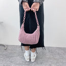 Retro Women Plush Shoulder Underarm Bag Autumn Winter Chain Hobos Large Handbags