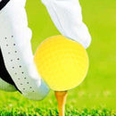 Yellow Color 6Pcs Golf PU Ball Indoor Beginner Training Softball Golf Training Aid