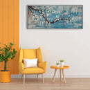 A Plum Blossom Oil Paint By Numbers 3 Panels Canvas DIY Hand Painted Wall A