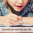 Retro Calligraphy Fountain Pens Set Feather Dip Writing Ink Pen Stationery