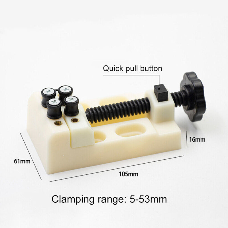 Walnut Watch Carve Bench Clamp Parallel Sculpture Craft Fix Plier (White)