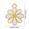 earring charms Enamel Flower Charm Daisy Flower Daisy Charm Flower Pendants