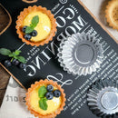 10pcs Egg Tart Aluminum Cupcake Cake Cookie Mold Lined Tools Tin Baking L7Z5