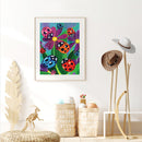 5D DIY Diamond Painting Ladybug Flower Full Drill Art Pictures Rhinestone Gifts