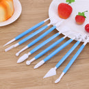 8pcs/set 16 Patterns Fondant Cake Decorating Sugar Craft Modeling (Blue)