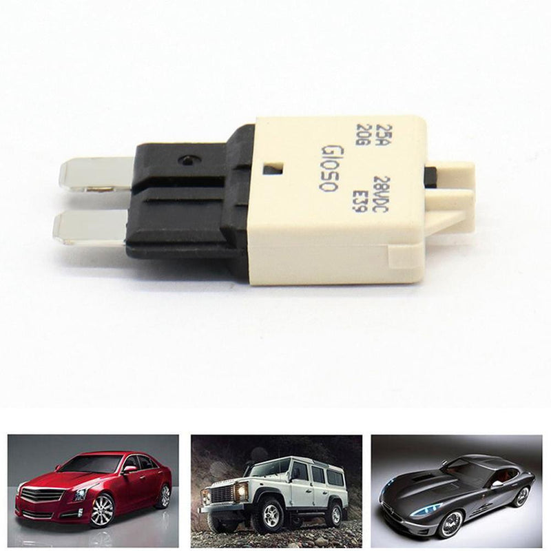 DC32V Manual Reset ATC Circuit Breaker Blade Fuse for Car Boat(25A White)