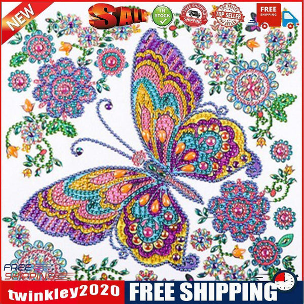 5D DIY Diamond Painted Special Shaped Diamond Butterfly yk122
