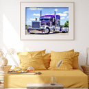5D DIY Full Drill Square Shape Vehicle Rhinestone Diamond Drawing for Bedroom