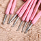 8 sizes Soft Plastic Handle Home Aluminum Crochet Knit Hook Needle  Pink