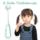 3 Sided Silicone Safety Teeth Brush Oral Dental Clean Toothbrush (Blue) Newly