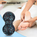 Peanut Massage Ball Body Fascial Yoga Exercise Fitness Ball (Black Blue) Newly