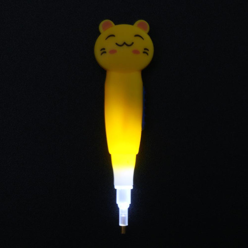 5D Diamond Painting Cross Stitch 1 Head Point Drill Pen with Light(Tiger)