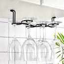 Iron Under Shelf Cupboard Hanging Metal Wine Glasses Holder Rack Bar U9A0