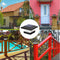 6LED Solar Garden Post Lamp Outdoor Waterproof Landscape Lamp Villa Decoration