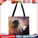Horse Printed Shoulder Shopping Bag Casual Large Tote Handbag (40*40cm)