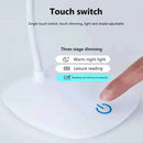 LED Table Lamp USB Eye Protection Touch Kids Bedroom Night Light (White) Newly
