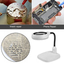 10x HD Desktop Magnifying Glass Portable Illuminated Backlight Magnifier Glasses