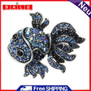 Crystal Fish Brooches Pin Women Alloy Shinny Rhinestone Goldfish Brooch Pin