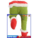 Hanging Christmas Santa Legs - Christmas Thief Burlap Stealer Design Tree Topper