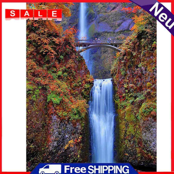 5D Diamond Painting Kit DIY Waterfall Full Round Drill Mosaic Home Decoration
