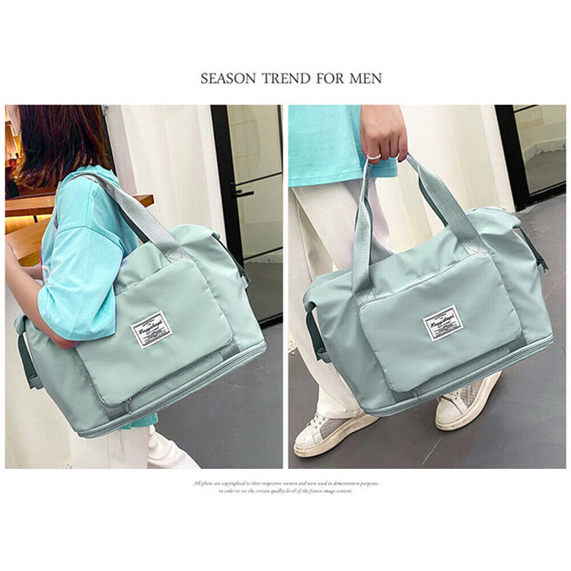 #A Wet Dry Separation Gym Bag Large Capacity Travel Bag Tear Resistant Yoga Gy