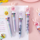 Pen School Colorful Refill Multicolor Ballpoint Pen Cartoon Office Stationary