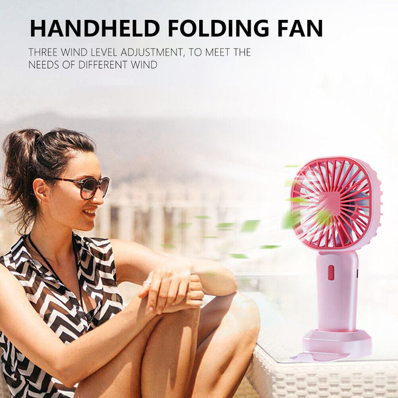 #A Portable Desktop Fan USB Rechargeable Summer Pocket Cooling Fans for Home Off