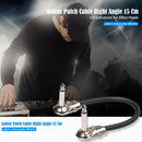 Right Angle 15cm 6.35mm Male to Male Guitar Patch Cable for Effect Pedals Newly