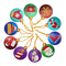 Xmas Ornament Cross Stitch Diamond Painting Pendant Christmas Tree Pendants