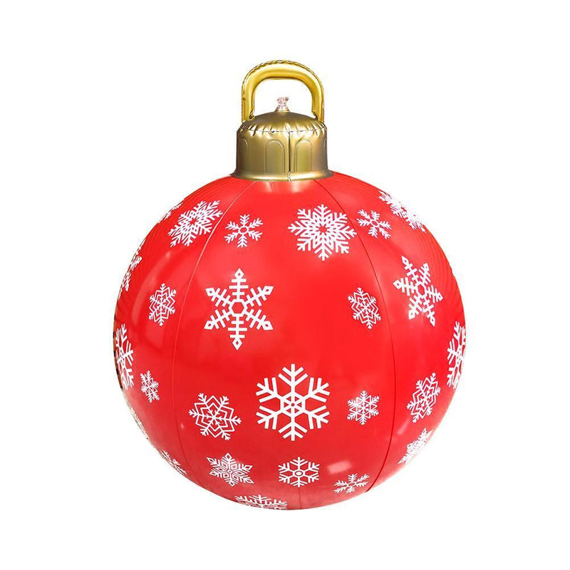 60cm Inflatable Christmas Ball Large Hanging Tree Ornament (Red Christmas D