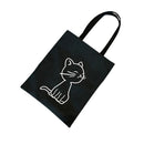 Cute Print Women Canvas Shoulder Bag Girls Zipper Shop Casual Handbag/Cat