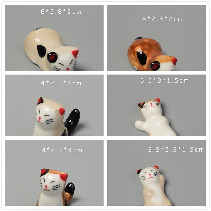 Fork Rest Luck Japan Cutlery Stand Ceramic Japanese Chopsticks Holder Lucky Cat