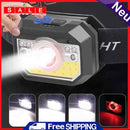 Super Bright LED Headlight Headmounted Flashlight Motion Sensor Lighting
