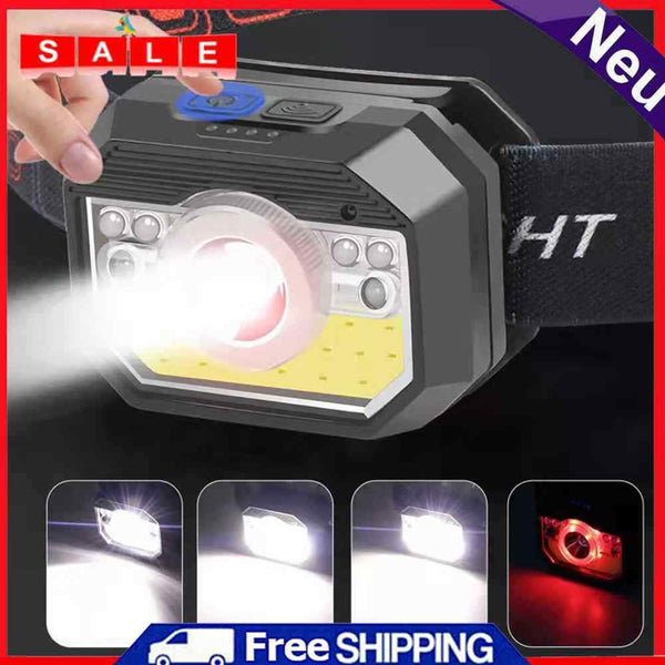 Super Bright LED Headlight Headmounted Flashlight Motion Sensor Lighting