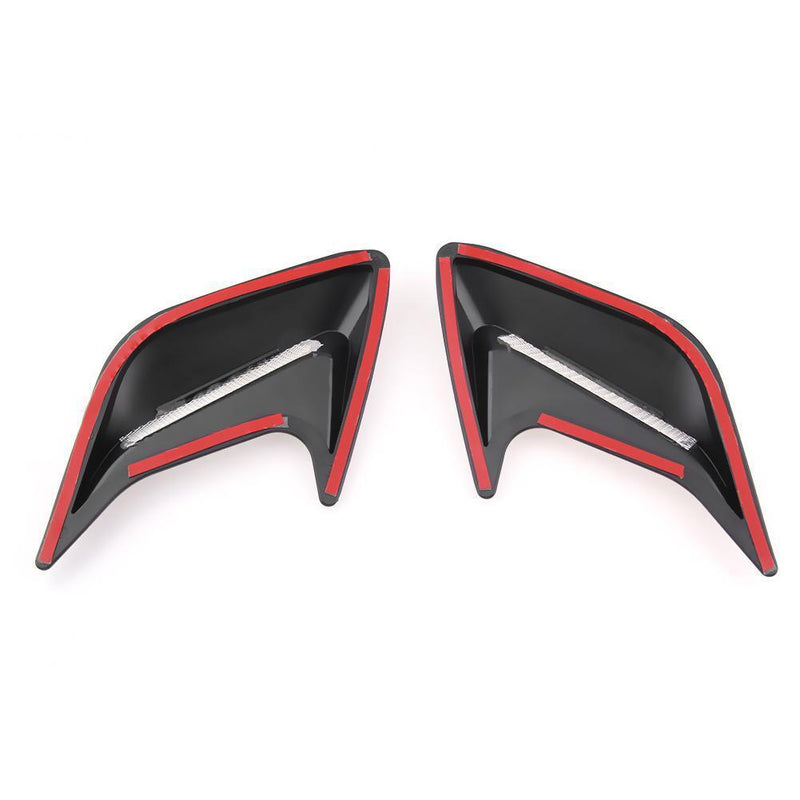 2pcs Decorative Car Air Flow Intake Hood Scoop Bonnet Vent Covers (Black) Newly