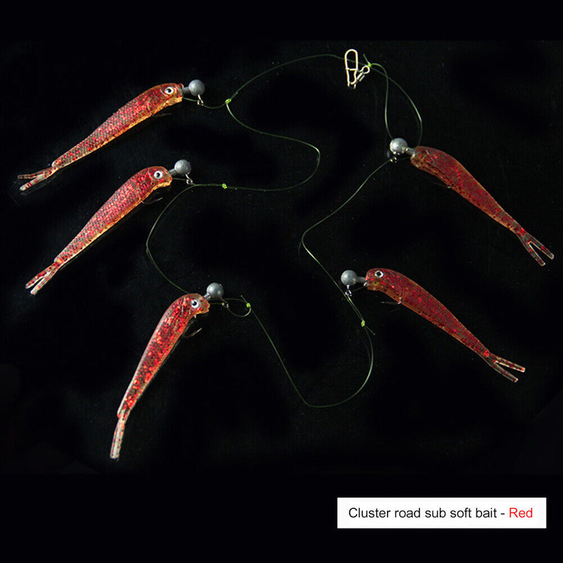 #A PVC Soft Fishing Lures Group Artificial Set Sea Bass Perch Pesca Tackles Tool