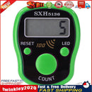 0-99999 LCD Finger Counter LED Luminous Electronic Tally Counter (Green) Newly