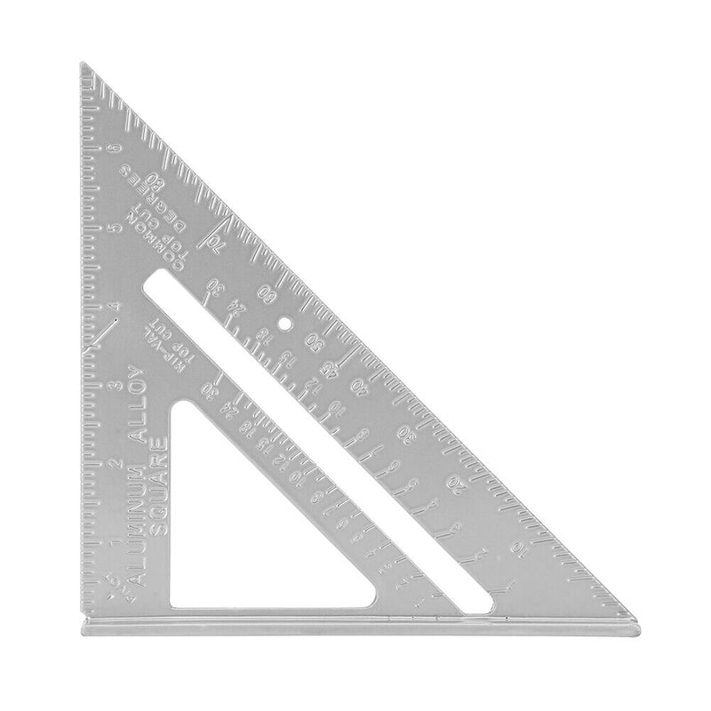 7 inch Triangle Ruler Angle Protractor for Building Framing Tools (Grey) Newly