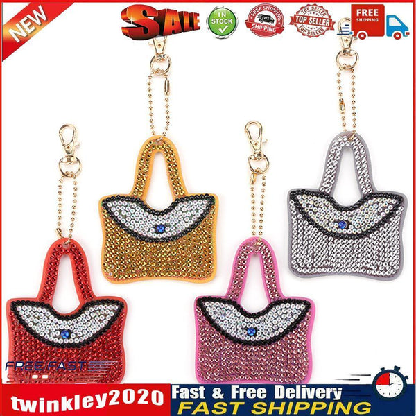 4pcs DIY Full Drill Special Shaped Diamond Painting Keychain Women Pendant Newly