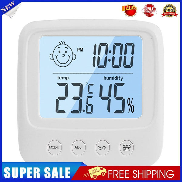 LCD Digital Thermometer Hygrometer Meter for Indoor Home Office (Backlight)