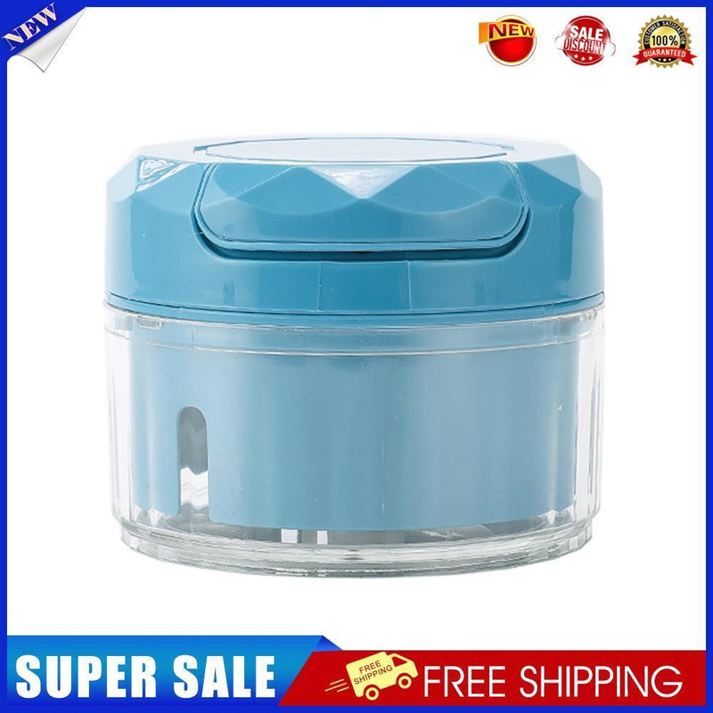 Garlic Press Ginger Masher Chopper Vegetables Cutter Kitchen Tool (Blue)