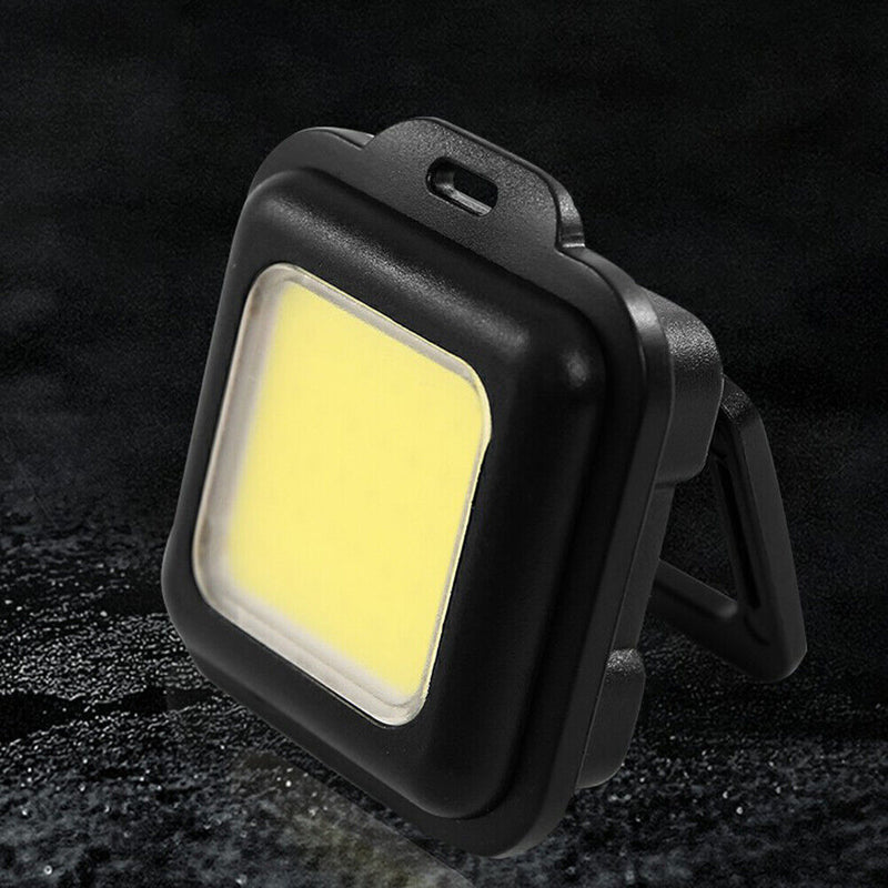 Mini Keychain Light 500LM COB LED Flashlight USB Outdoor Camping Fishing La