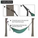 2pcs Hammock Strap Outdoor Camping Tree Hanging Load Bearing Rope (Black) Newly