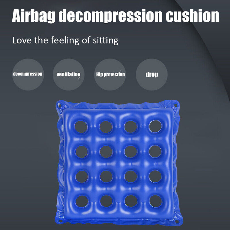 Wheelchair Cushion Inflatable Elderly Anti Bedsore Chair Mat Pad (Blue) Newly