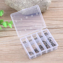 50pcs/set No.3-12 10 Types Black Nickel Fishing Hooks Fishing Accessories