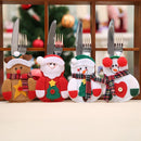 2pc Christmas Snowman Cutlery Bags Dining Table Cutlery(Snowman 1)