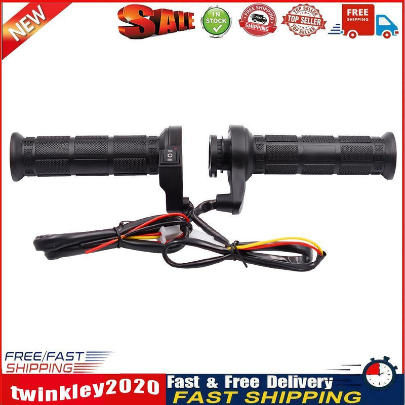 1 Pair 12V Motorcycle Heated Handlebar Grips Warmth Electric Handle Grip Newly